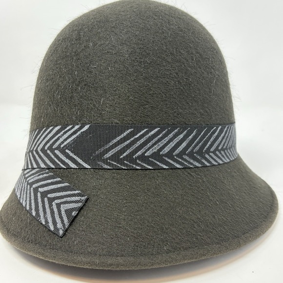 Barbisio Italian Rabbit Felt Cloche Hat Women Large US 7 3/8 EU 59 Made in Italy - Picture 6 of 8